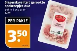 Poiesz Slagerskwaliteit gerookte spekreepjes duo aanbieding