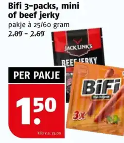Poiesz Bifi 3-packs, mini of beef jerky aanbieding