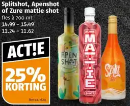 Poiesz Splitshot, Apenshot of Zure mattie shot aanbieding