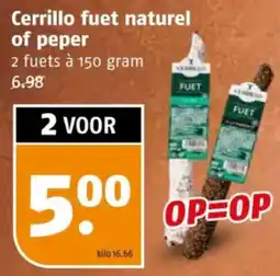 Poiesz Cerrillo fuet naturel of peper aanbieding
