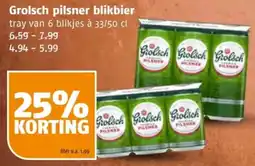 Poiesz Grolsch pilsner blikbier aanbieding