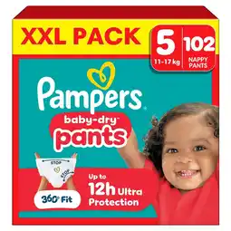 Kruidvat Pampers Baby-Dry Pants Maat 5 Luierbroekjes aanbieding