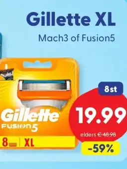 Die Grenze Gillette XL Fusion5 aanbieding