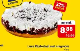 Die 2 Brüder Luxe Rijstevlaai met slagroom aanbieding