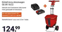 Inter Chalet Einhell accu strooiwagen ge-sr 18/22 aanbieding