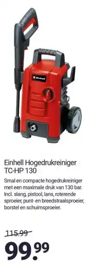 Inter Chalet Einhell hogedrukreiniger tc-hp 130 aanbieding