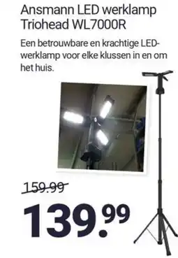 Inter Chalet Ansmann led werklamp triohead wl7000r aanbieding