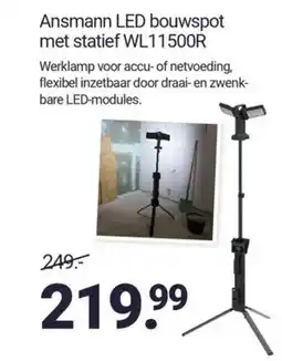 Inter Chalet Ansmann led bouwspot met statief wl11500r aanbieding