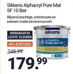 Inter Chalet Sikkens alphacryl pure mat sf 10 liter aanbieding