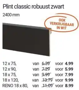 Inter Chalet Plint classic robuust zwart aanbieding