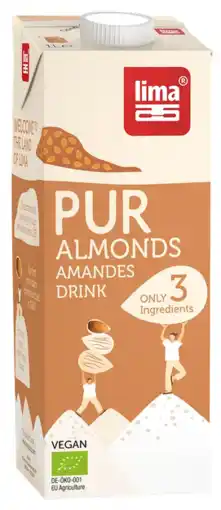 De Online Drogist Lima Pure Amandel Drink 1LT aanbieding