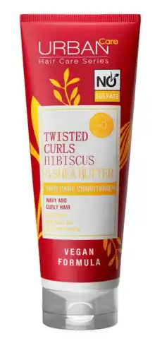 De Online Drogist Urban Care Twisted Curls Hibiscus & Shea Butter Hair Care Conditioner 250ML aanbieding