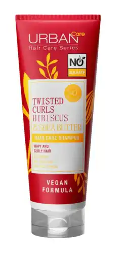 De Online Drogist Urban Care Twisted Curls Hibiscus & Sea Butter Hair Care Shampoo 250ML aanbieding