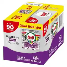 Trekpleister Dreft Platinum Miracle All in One Vaatwascapsules aanbieding