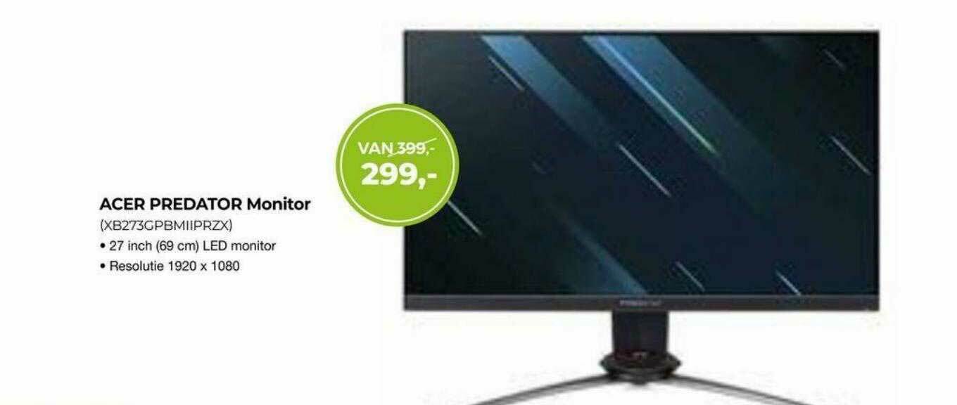 Acer Predator Monitor Xb Gpbmiiprzx Aanbieding Bij Ep