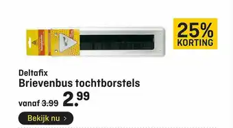 Hubo Deltafix Brievenbus Tochtborstels 25% Korting aanbieding