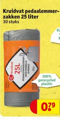 Kruidvat Kruidvat pedaalemmer- zakken 25 liter aanbieding