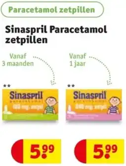Kruidvat Sinaspril Paracetamol zetpillen aanbieding