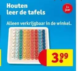 Kruidvat Houten leer de tafels aanbieding
