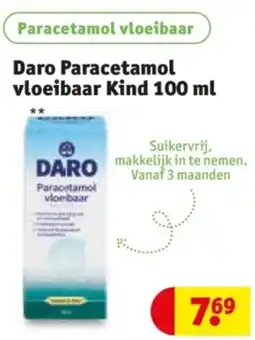 Kruidvat Daro Paracetamol vloeibaar Kind aanbieding