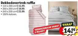 Kruidvat Dekbedovertrek ruffle aanbieding