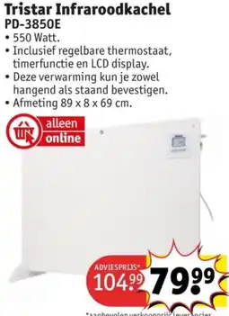 Kruidvat Tristar Infraroodkachel PD-3850E aanbieding