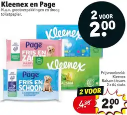 Kruidvat Kleenex en Page aanbieding