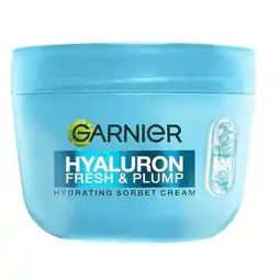 Trekpleister Garnier Hyaluron Fresh & Plump Hydrating Sorbet Cream aanbieding