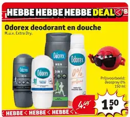 Kruidvat Odorex deodorant en douche aanbieding