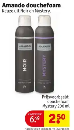 Kruidvat Amando douchefoam aanbieding