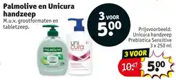 Kruidvat Palmolive en Unicura handzeep aanbieding