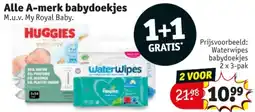 Kruidvat Alle A-merk babydoekjes aanbieding