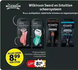 Kruidvat Wilkinson Sword en Intuition scheersysteem aanbieding