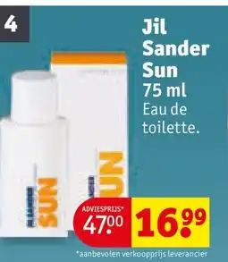 Kruidvat Jil Sander Sun aanbieding