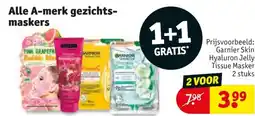 Kruidvat Alle A-merk gezichts- maskers aanbieding