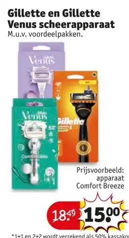 Kruidvat Gillette en Gillette Venus scheerapparaat aanbieding
