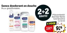 Kruidvat Sanex deodorant en douche aanbieding