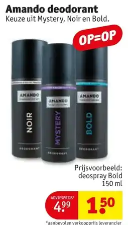 Kruidvat Amando deodorant aanbieding