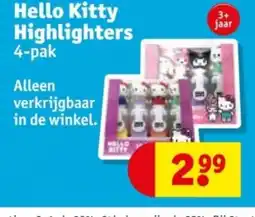 Kruidvat Hello Kitty Highlighters aanbieding