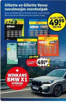 Kruidvat Gillette en Gillette Venus navulmesjes voordeelpak aanbieding