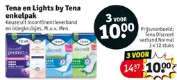 Kruidvat Tena en Lights by Tena enkelpak aanbieding