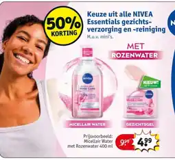 Kruidvat Keuze uit alle nivea essentials gezichts- verzorging en -reiniging aanbieding