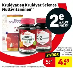 Kruidvat Kruidvat en Kruidvat Science Multivitaminen aanbieding