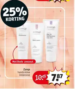 Kruidvat Zarqa handcrème Intensive aanbieding