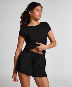 Hunkemoller Hunkemöller Jersey pyjamaset Zwart aanbieding