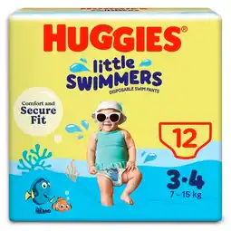 Trekpleister Huggies 3-4 Little Swimmers 7-15kg Zwemluiers aanbieding