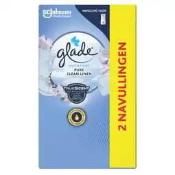 Trekpleister Glade By Brise Touch & Fresh Pure Clean Linen Duo Luchtverfrisser Navullingen aanbieding