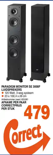 Correct Paradigm monitor se 3000f luidsprekers aanbieding