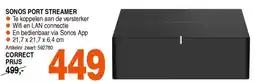 Correct Sonos port streamer aanbieding