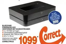 Correct Bluesound powernode n331 versterker met muziekstreamer aanbieding